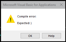 VBA Error